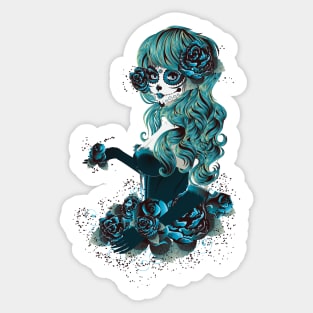 Day of Dead Girl pale Sticker